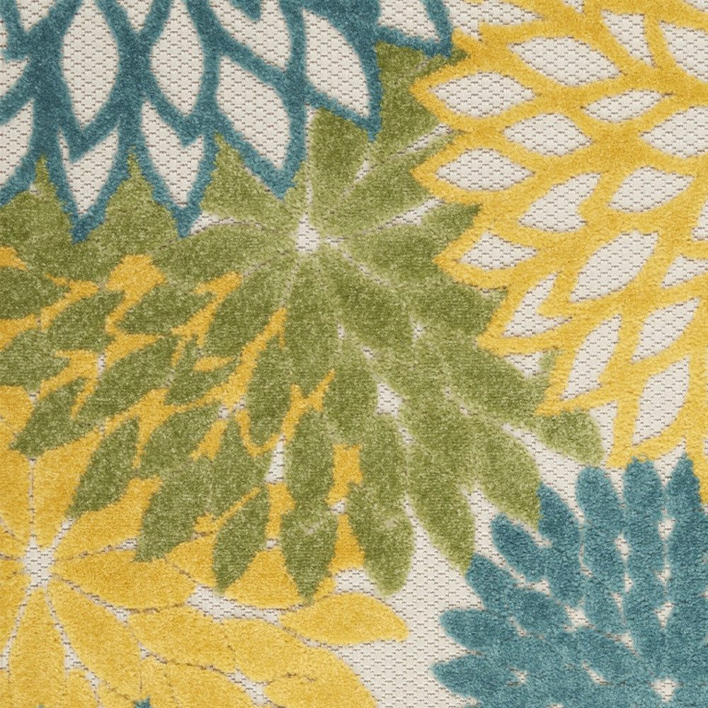 3′ X 4′ Blue And Yellow Indoor Outdoor Area Rug