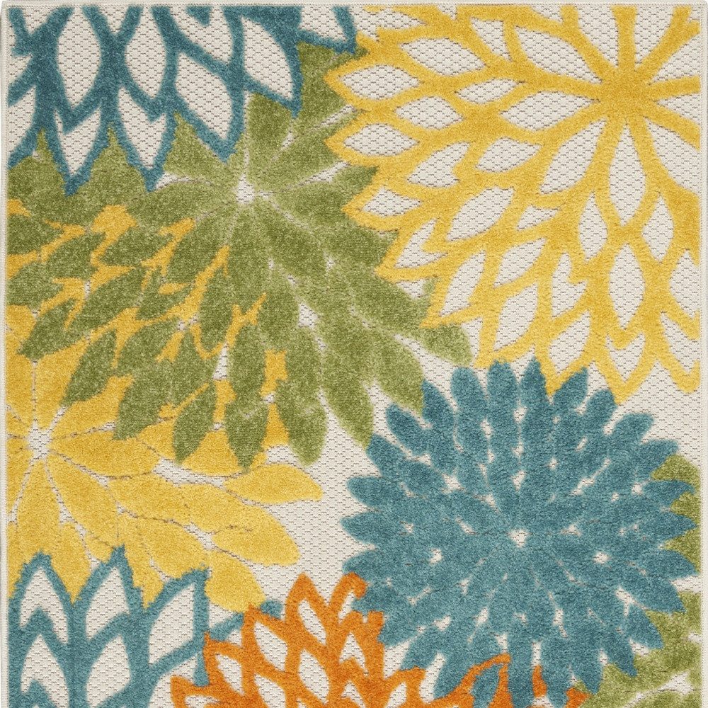3′ X 4′ Blue And Yellow Indoor Outdoor Area Rug