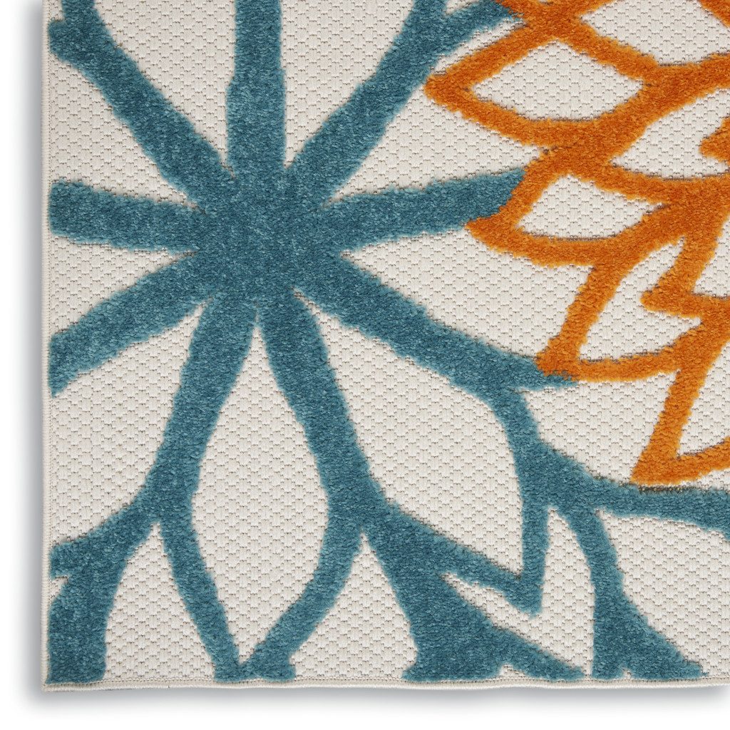 3′ X 4′ Blue And Yellow Indoor Outdoor Area Rug