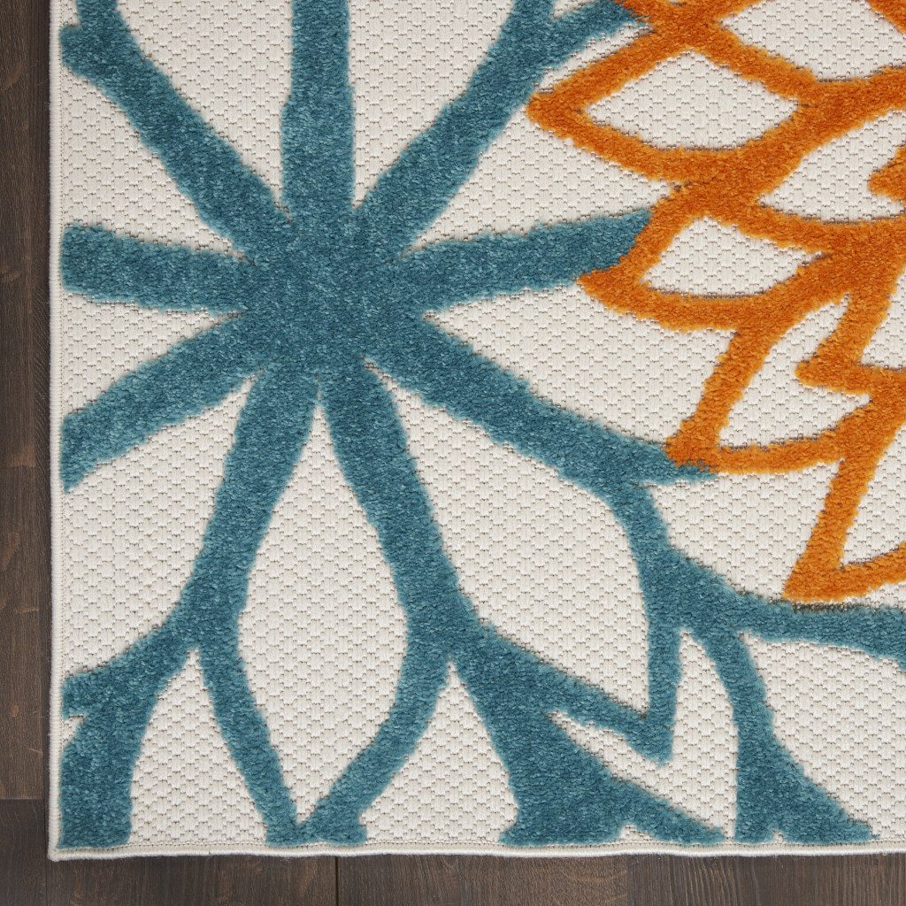 3′ X 4′ Blue And Yellow Indoor Outdoor Area Rug
