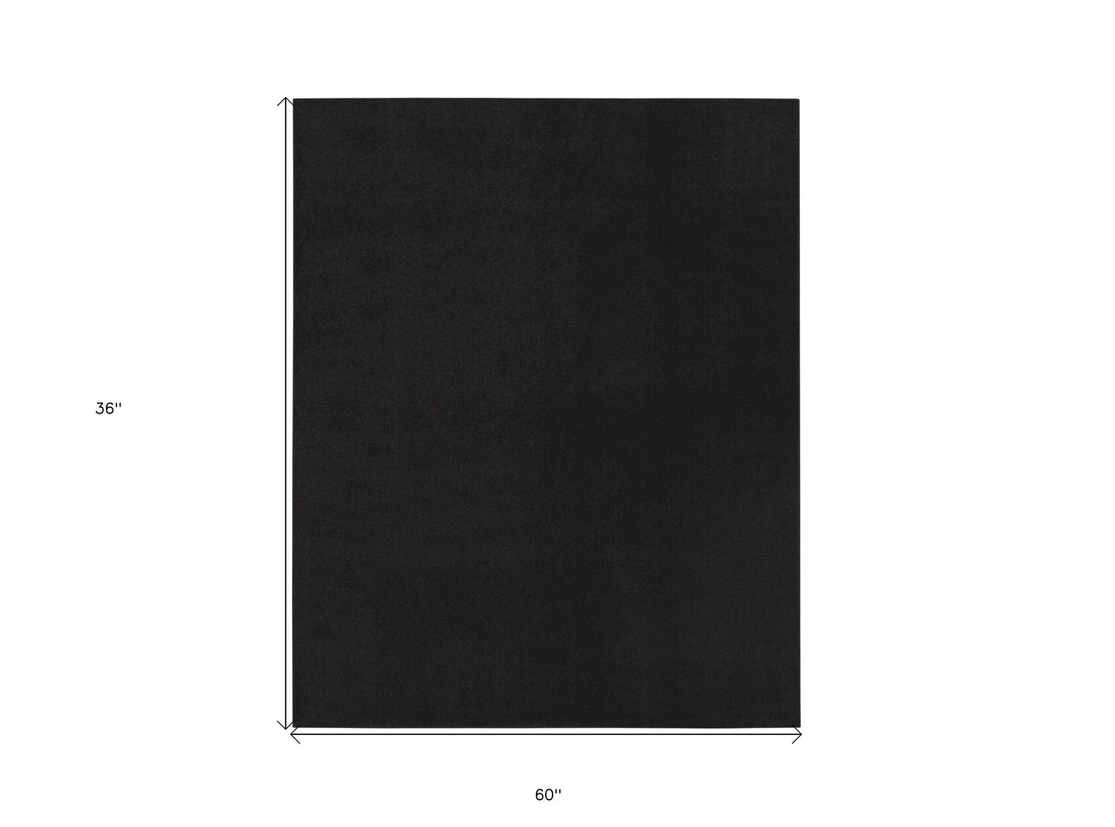 3′ X 5′ Black Stain Resistant Indoor Outdoor Area Rug