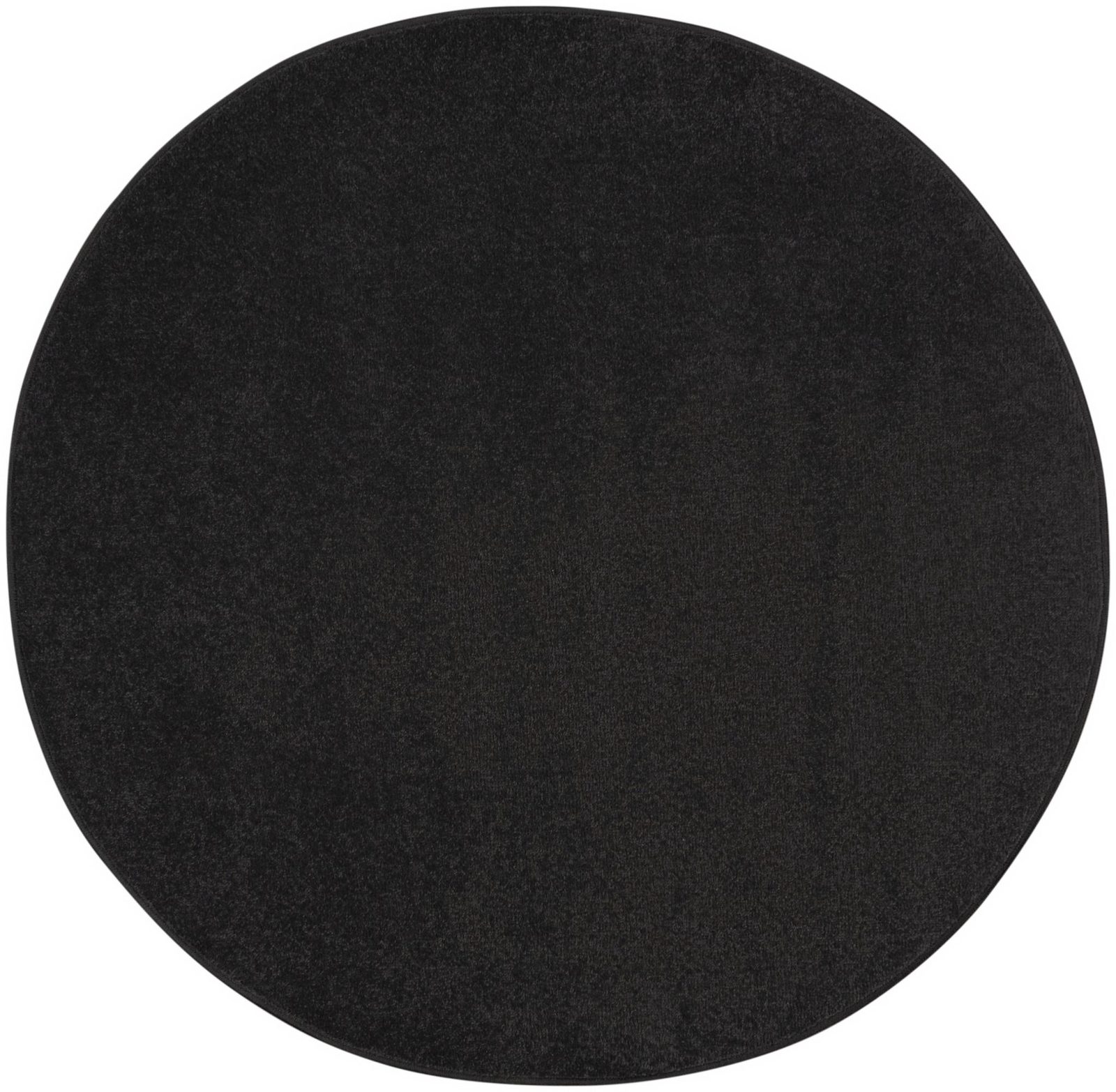 4′ Black Indoor Outdoor Round Rug