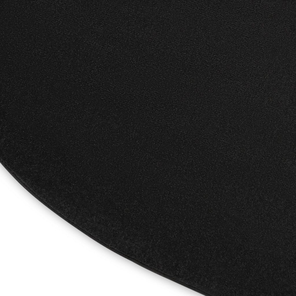 4′ Black Indoor Outdoor Round Rug
