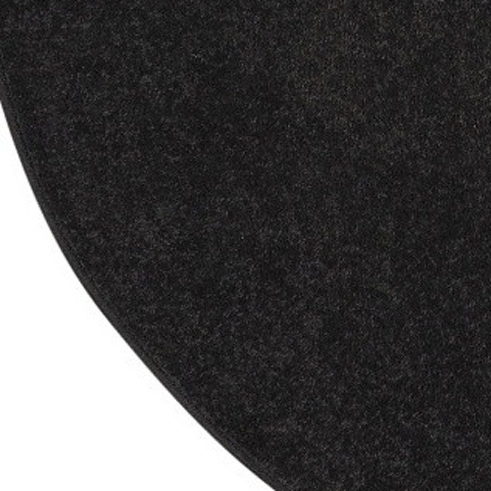 4′ Black Indoor Outdoor Round Rug