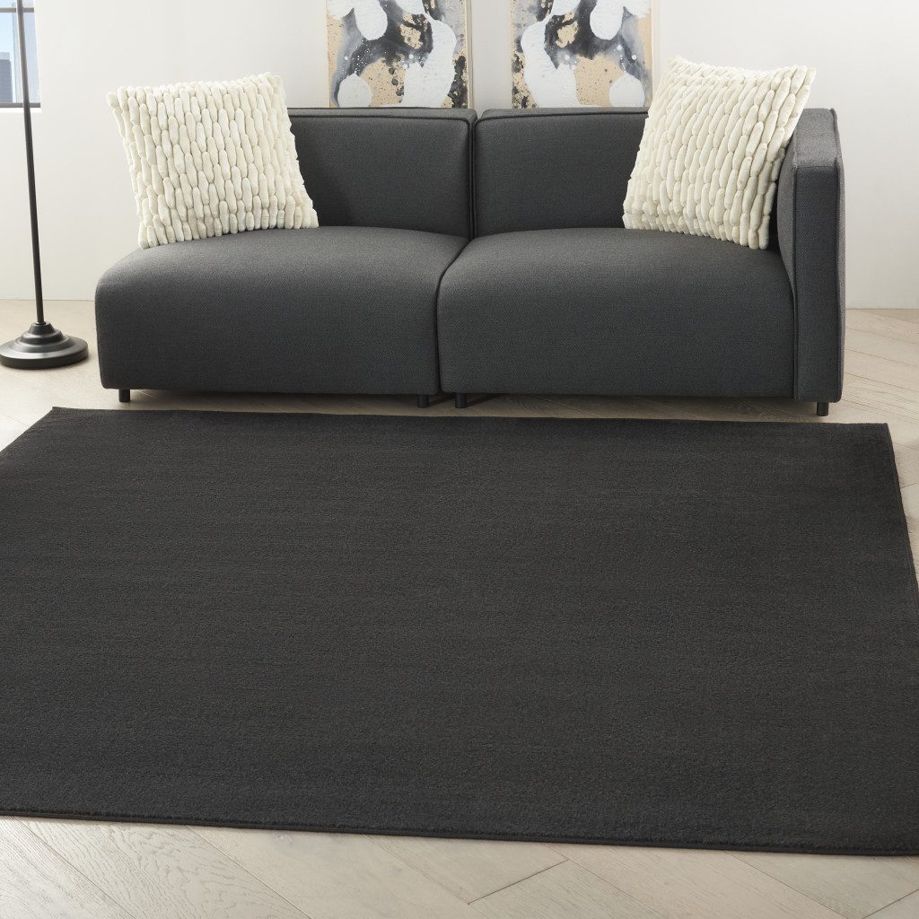 5′ X 5′ Black Square Indoor Outdoor Area Rug