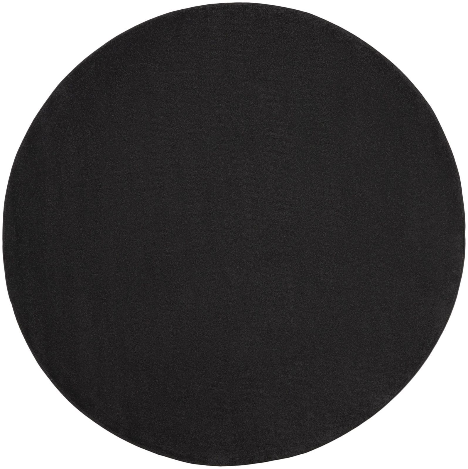 6′ X 6′ Black Indoor Outdoor Round Rug