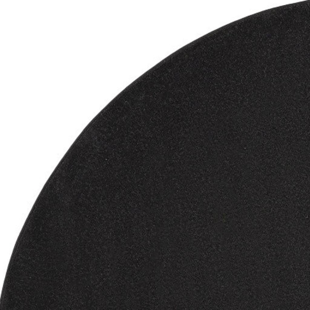 6′ X 6′ Black Indoor Outdoor Round Rug