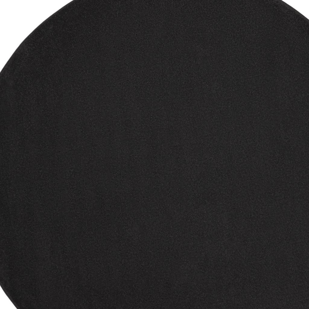6′ X 6′ Black Indoor Outdoor Round Rug