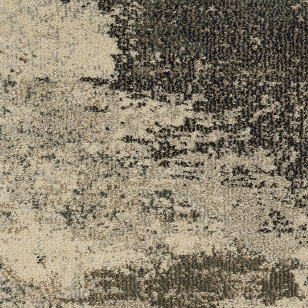 2′ X 4′ Ivory And Grey Abstract Area Rug
