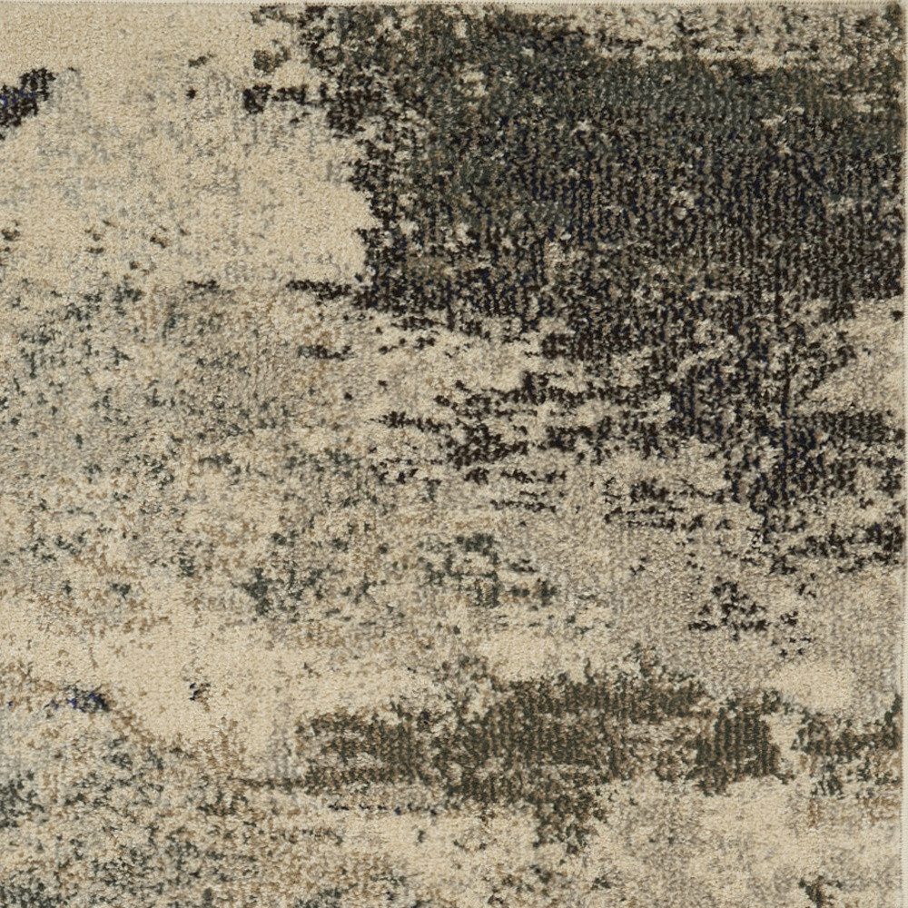 2′ X 4′ Ivory And Grey Abstract Area Rug