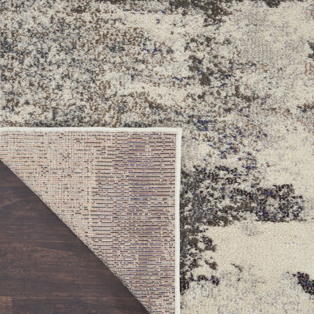 2′ X 4′ Ivory And Grey Abstract Area Rug