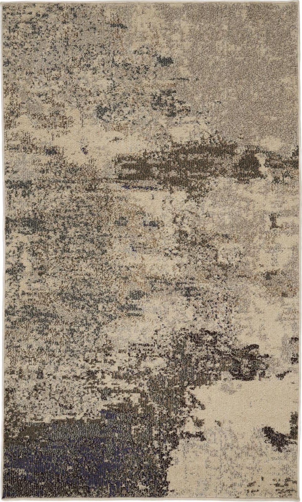 3′ X 5′ Ivory And Grey Abstract Area Rug