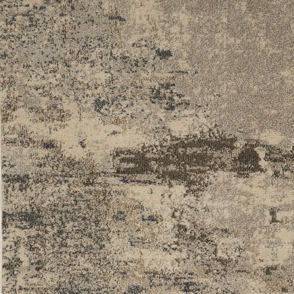 3′ X 5′ Ivory And Grey Abstract Area Rug