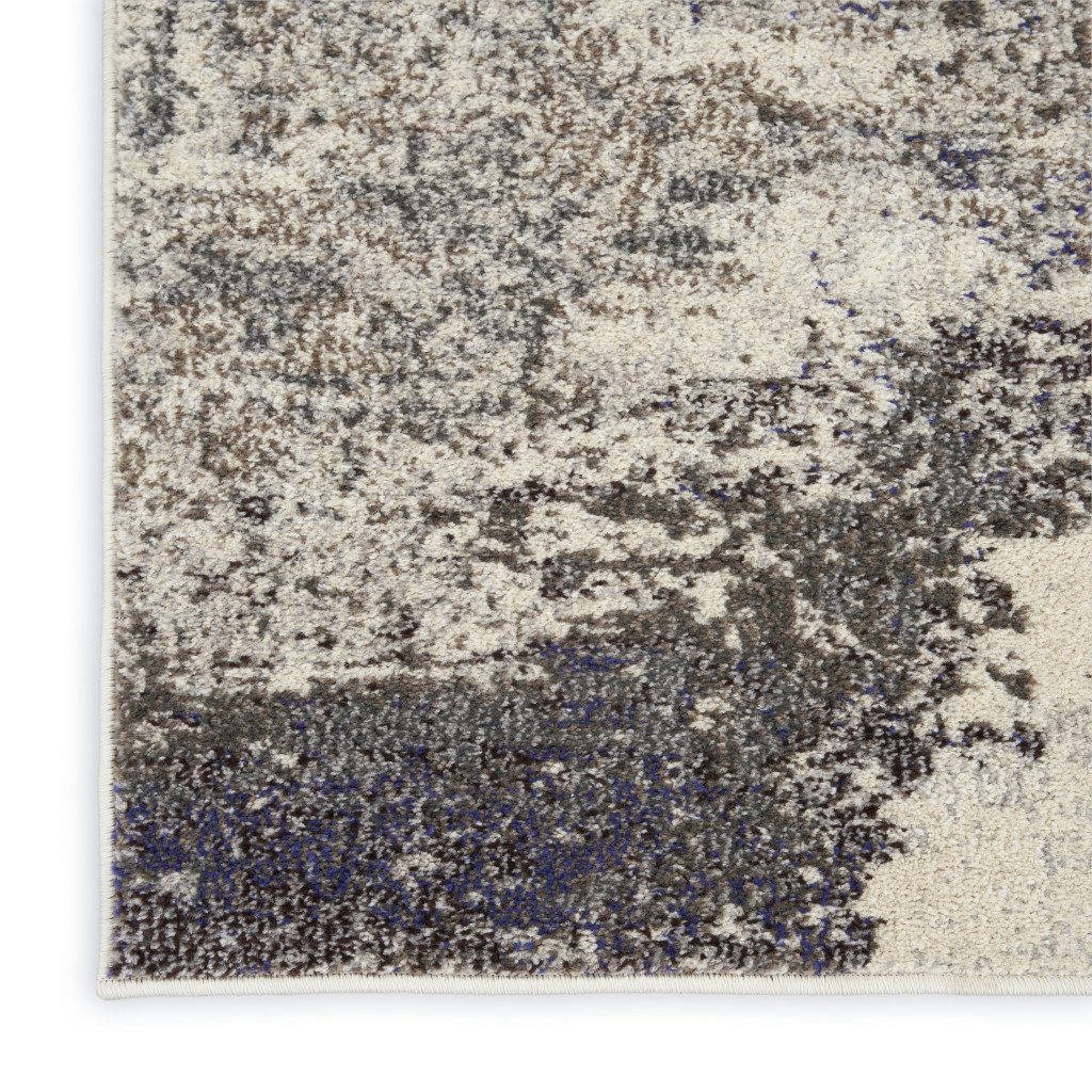 3′ X 5′ Ivory And Grey Abstract Area Rug