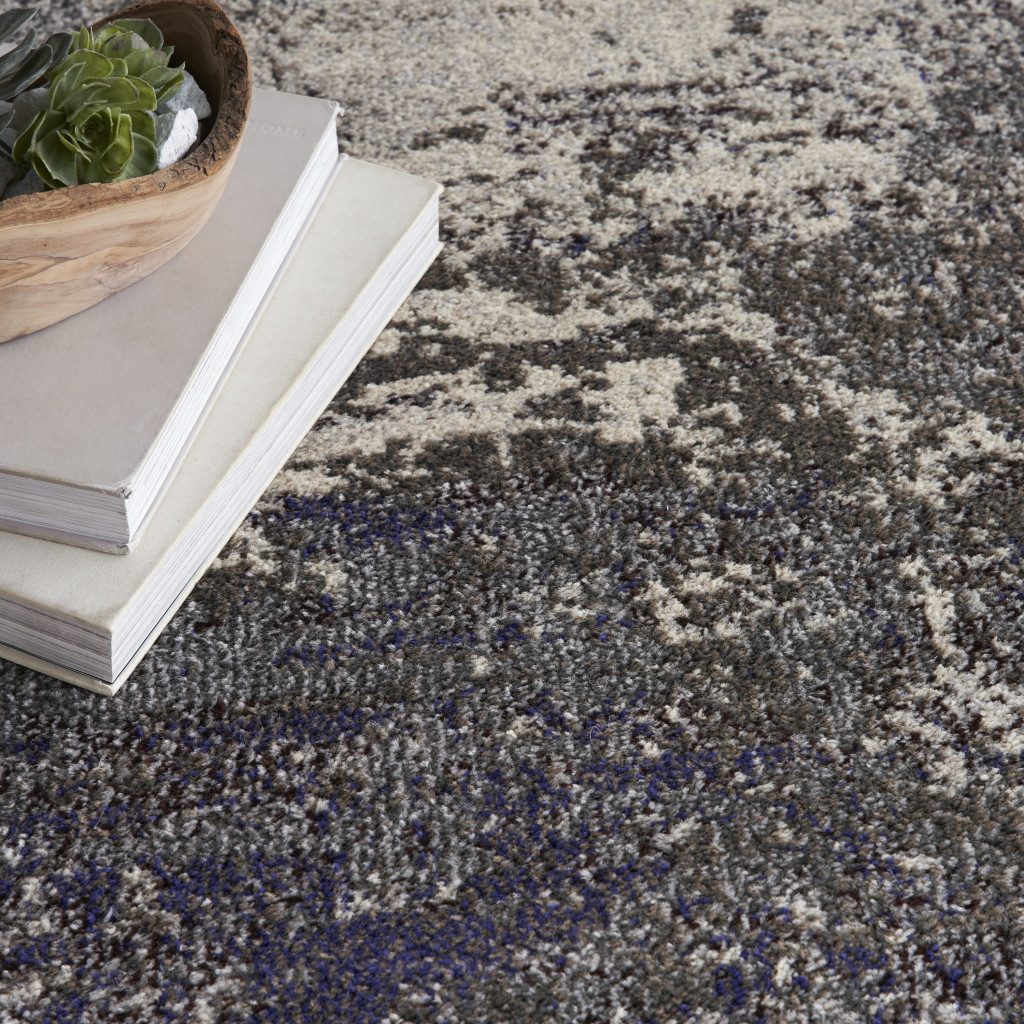 5′ X 7′ Ivory And Grey Abstract Area Rug
