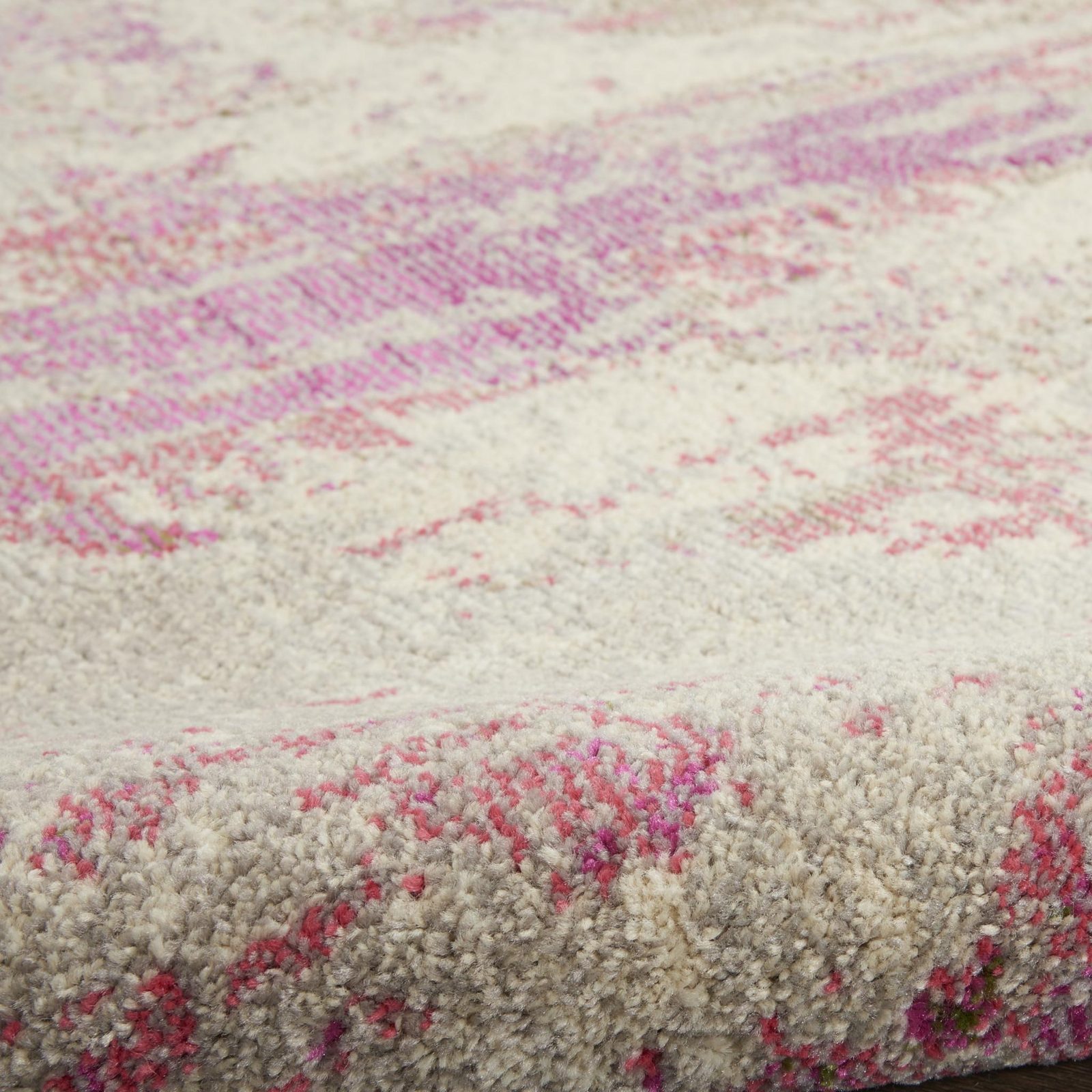 3′ X 5′ Ivory And Pink Abstract Area Rug
