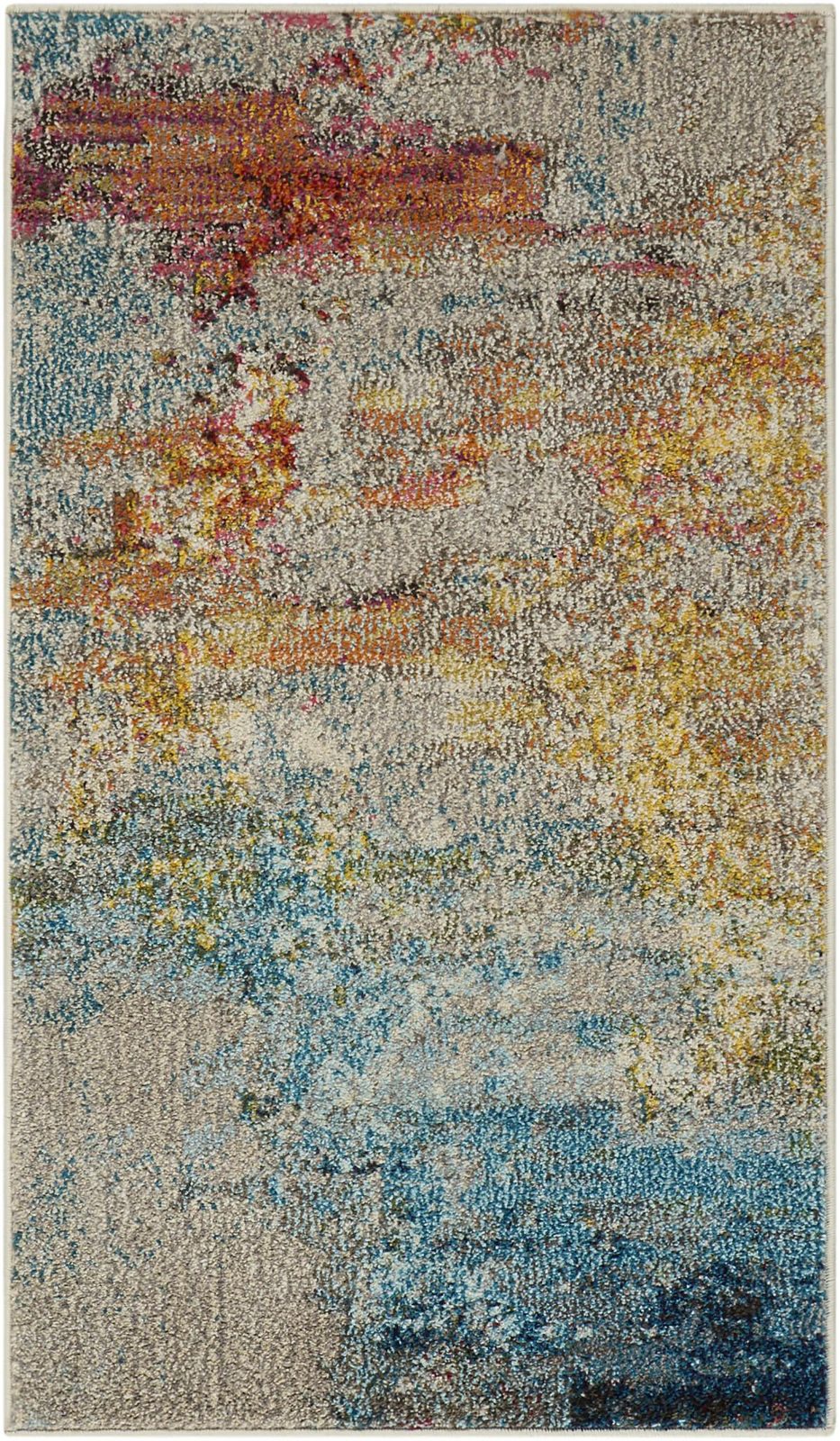2′ X 4′ Sealife Abstract Non Skid Area Rug