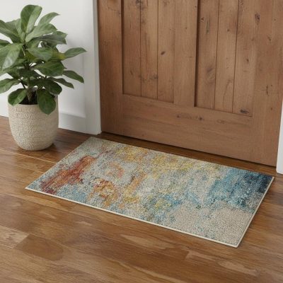 2′ X 4′ Sealife Abstract Non Skid Area Rug