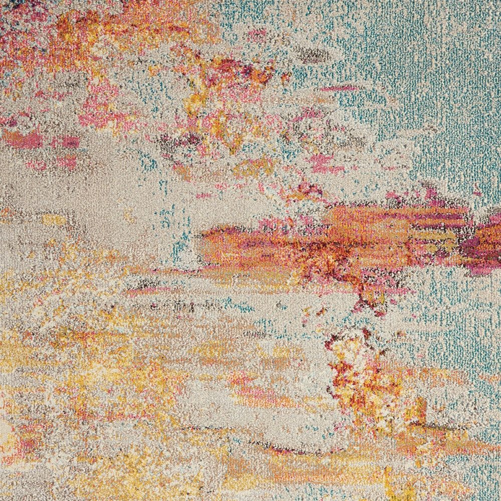 3′ X 5′ Sealife Abstract Non Skid Area Rug
