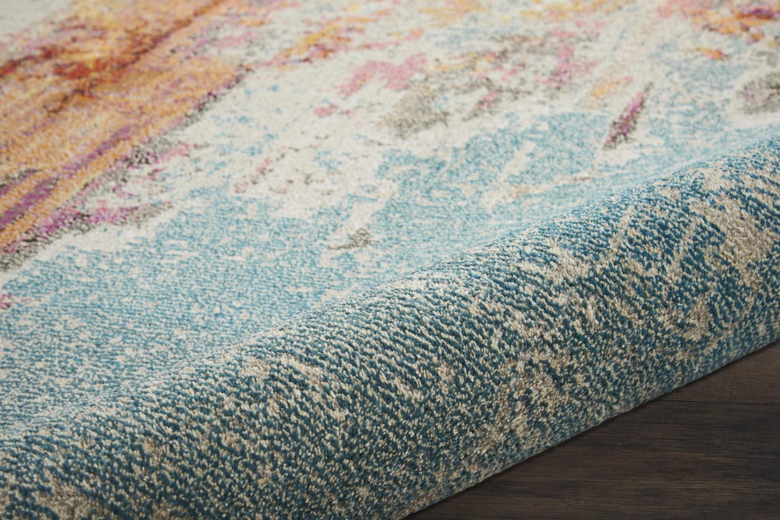 8′ X 8′ Sealife Abstract Round Rug