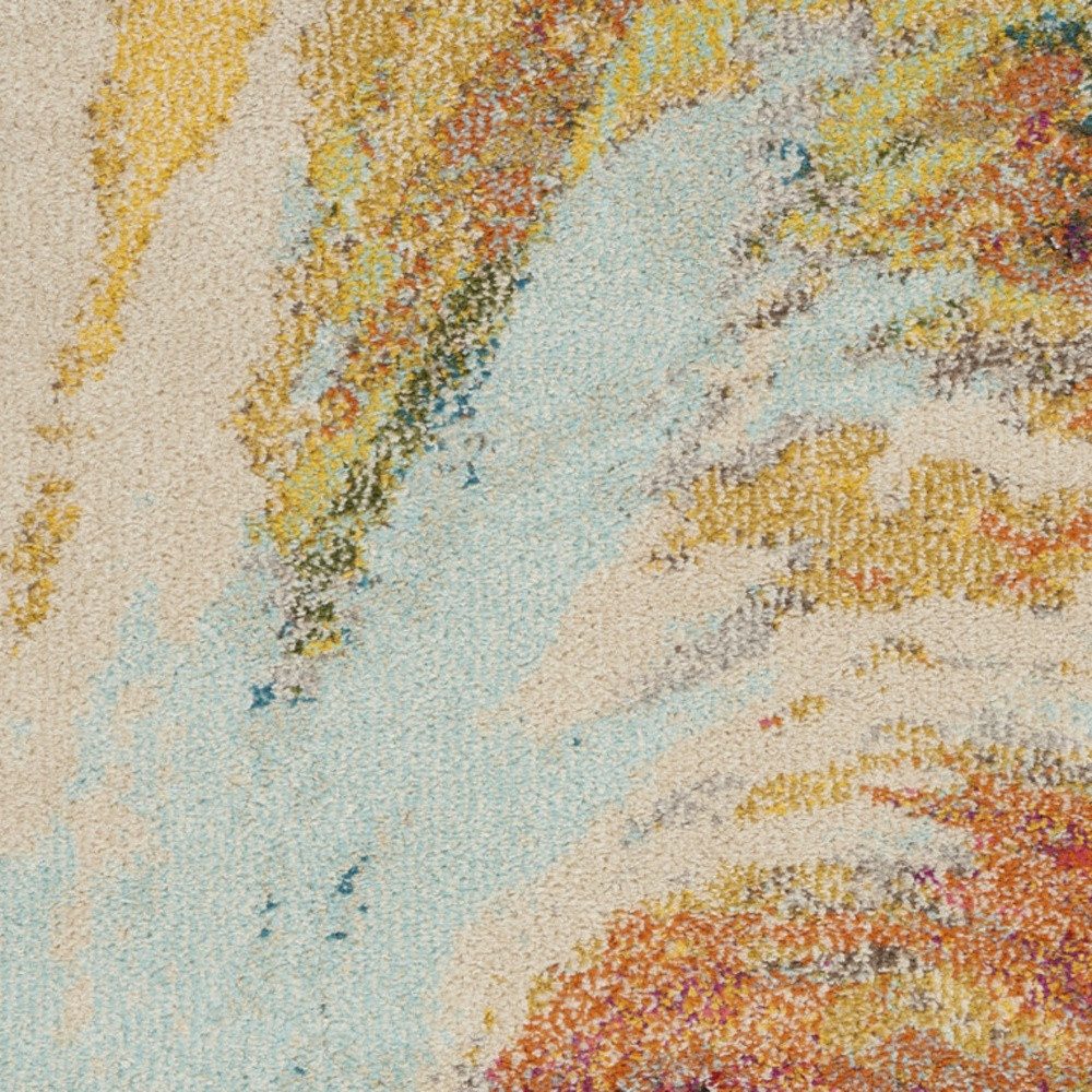 2′ X 4′ Wave Abstract Non Skid Area Rug