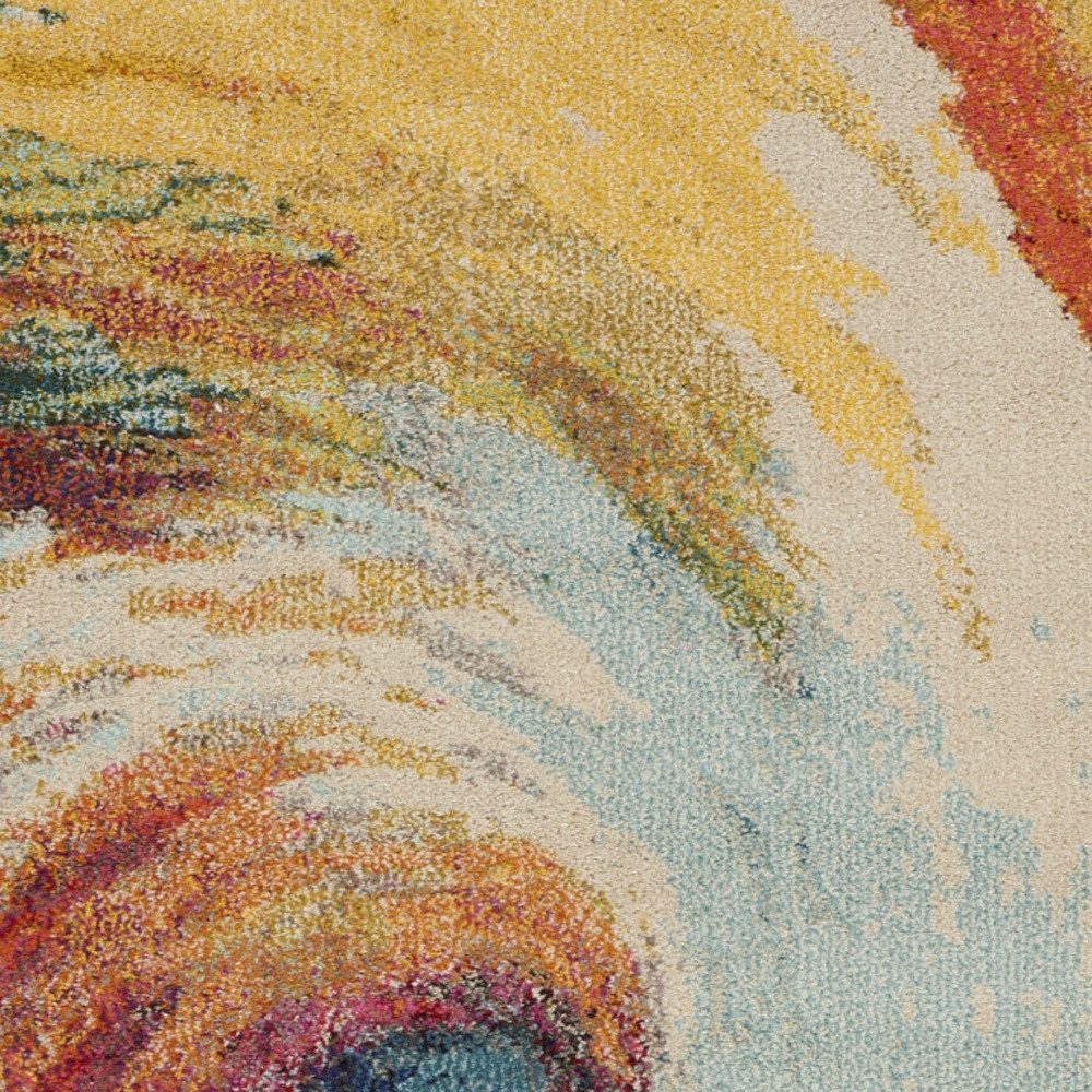 3′ X 5′ Wave Abstract Non Skid Area Rug