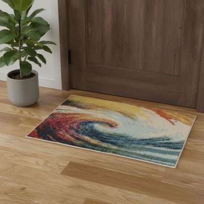 3′ X 5′ Wave Abstract Non Skid Area Rug
