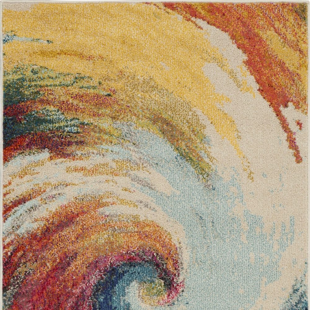 3′ X 5′ Wave Abstract Non Skid Area Rug