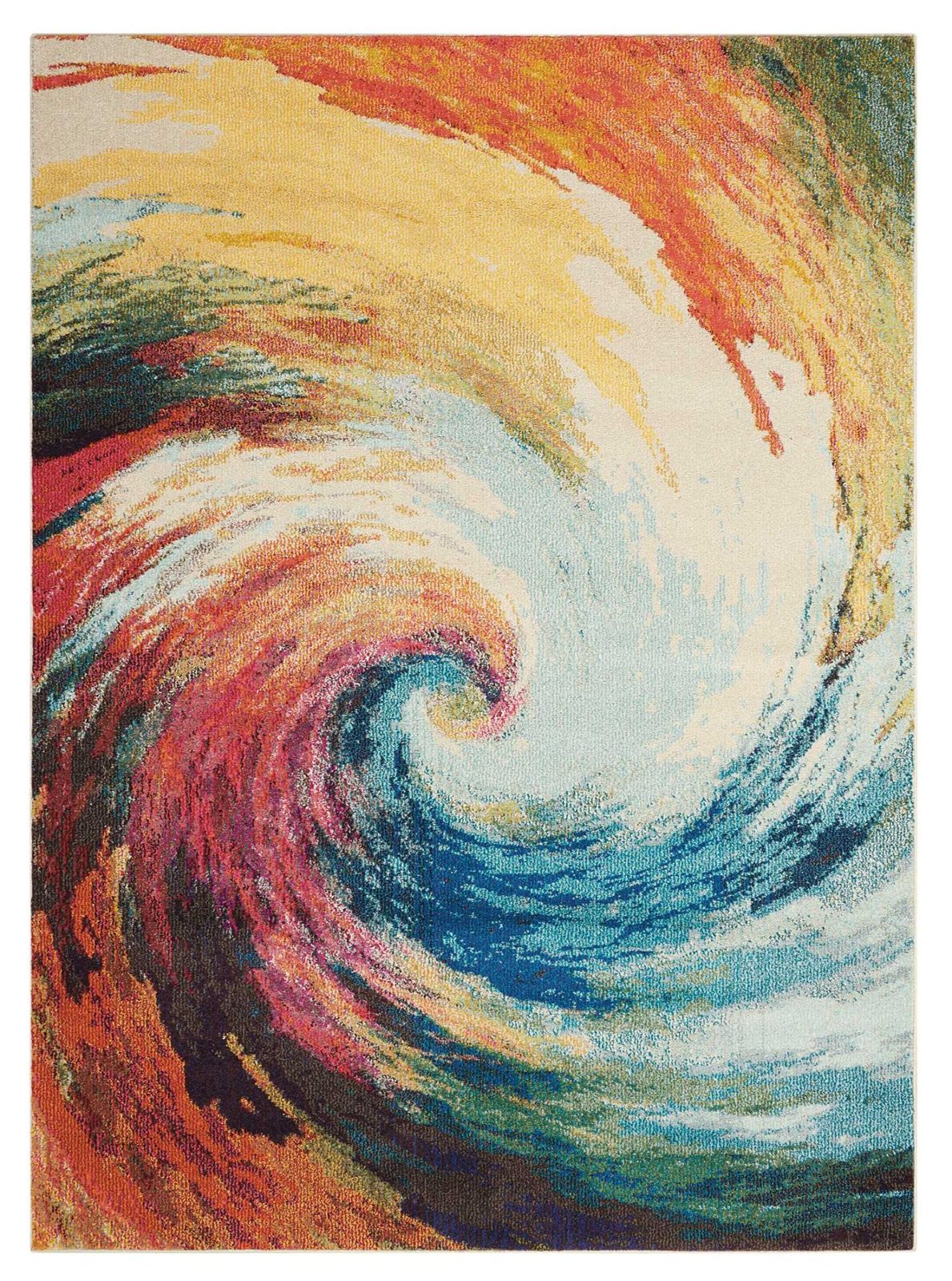 4′ X 6′ Wave Abstract Non Skid Area Rug