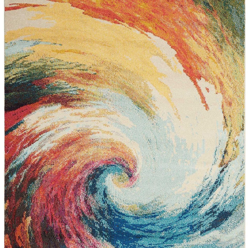 4′ X 6′ Wave Abstract Non Skid Area Rug