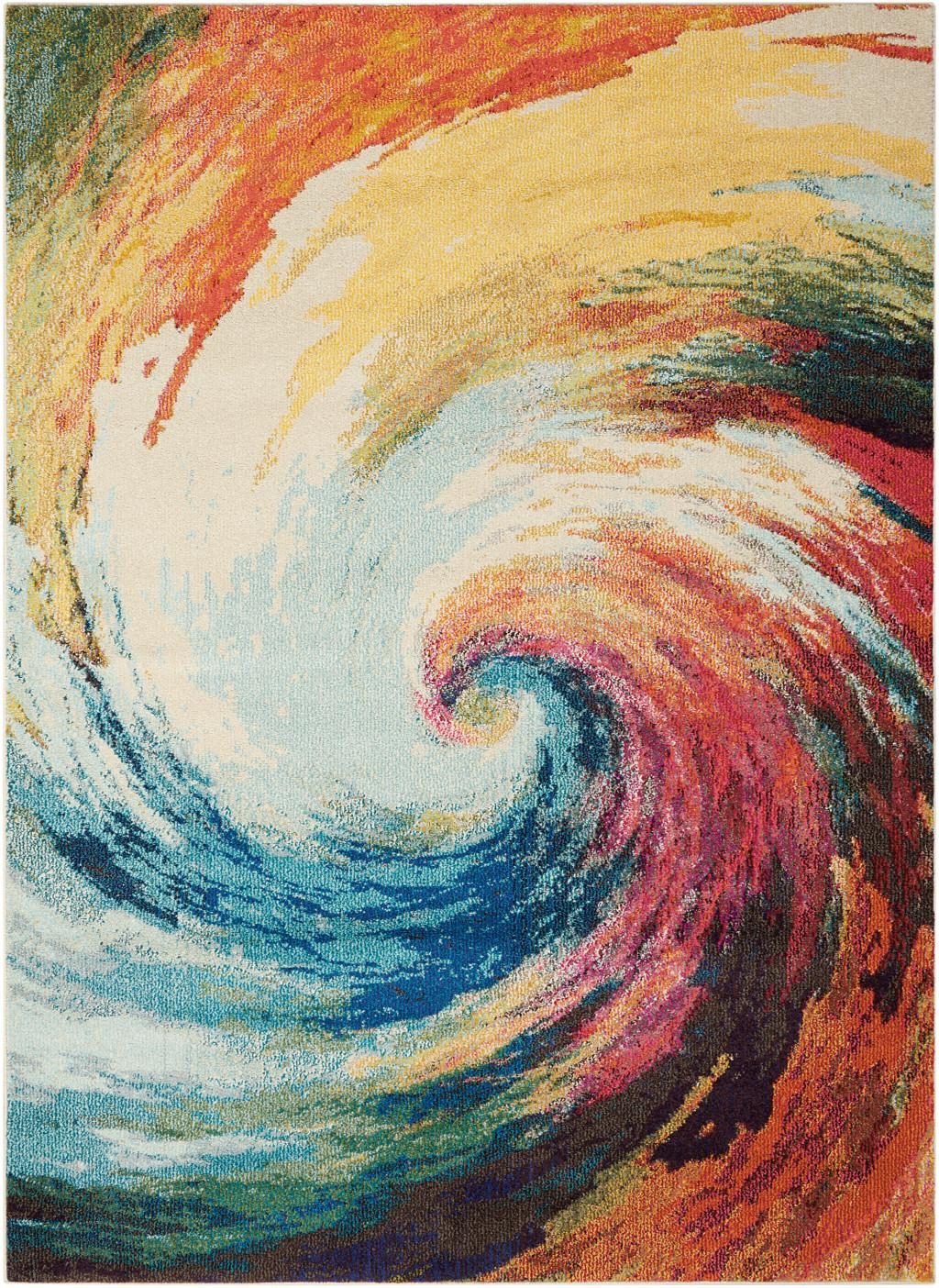 5′ X 7′ Wave Abstract Area Rug