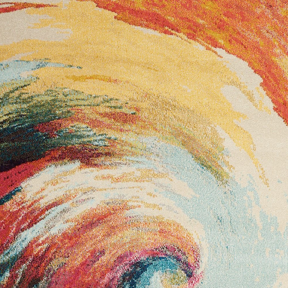 5′ X 7′ Wave Abstract Area Rug