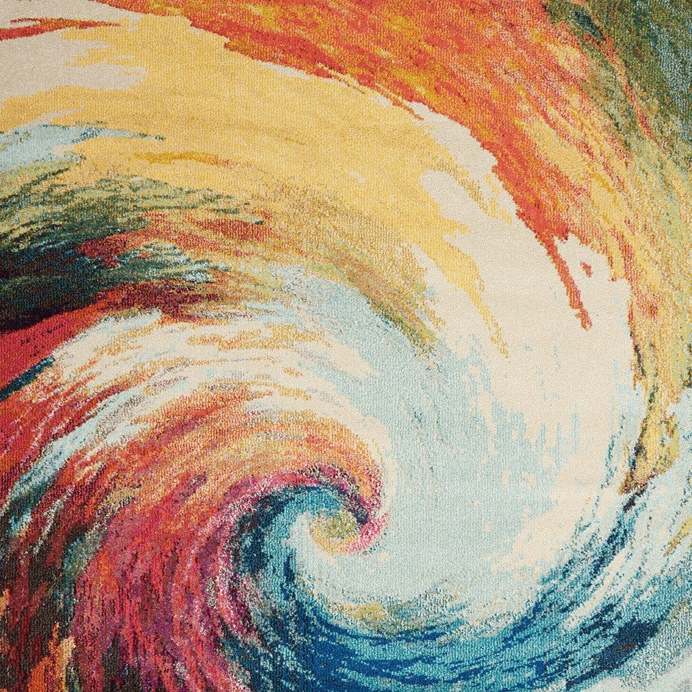 5′ X 7′ Wave Abstract Area Rug