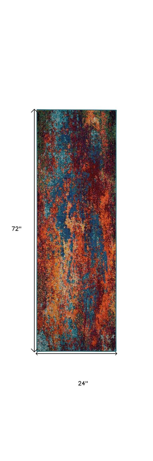 2′ X 6′ Atlantic Abstract Non Skid Runner Rug