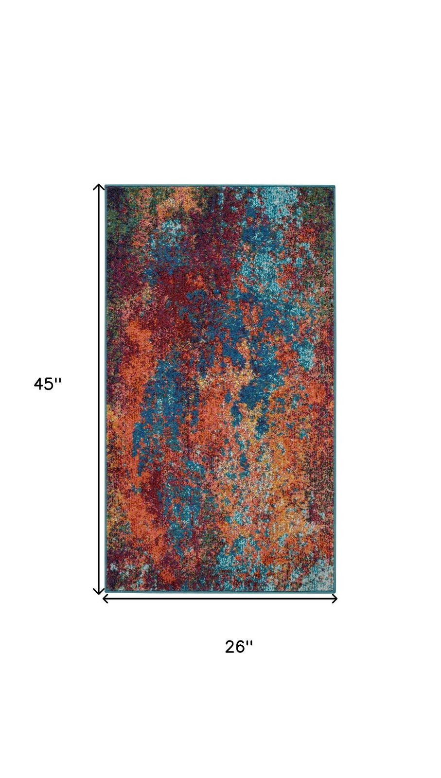 2′ X 4′ Atlantic Abstract Non Skid Area Rug
