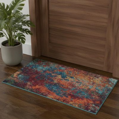 2′ X 4′ Atlantic Abstract Non Skid Area Rug