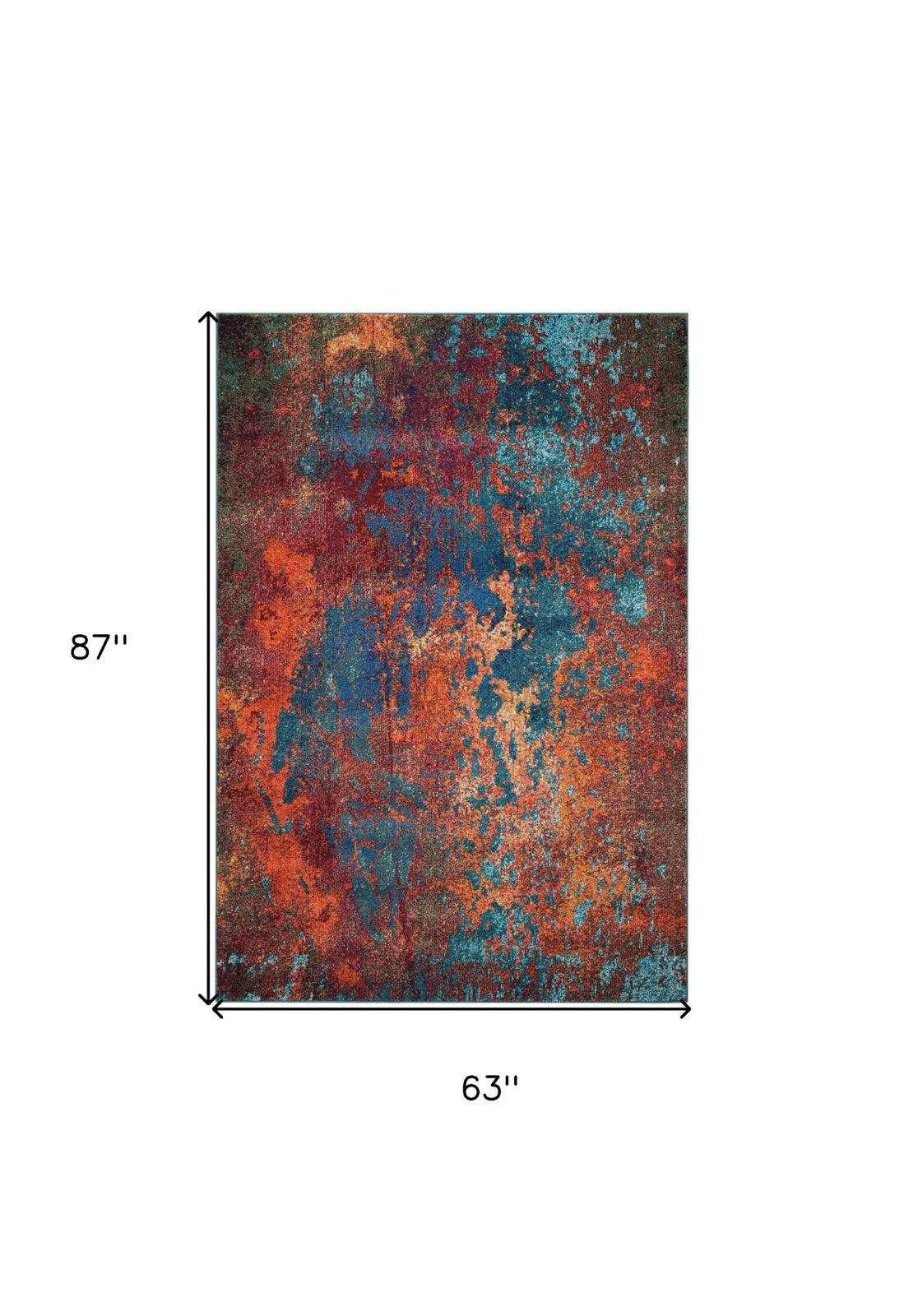 5′ X 7′ Atlantic Abstract Non Skid Area Rug