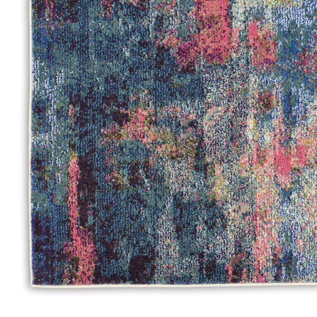 2′ X 6′ Blue And Yellow Abstract Area Rug