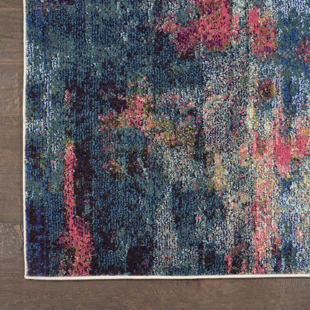 2′ X 6′ Blue And Yellow Abstract Area Rug