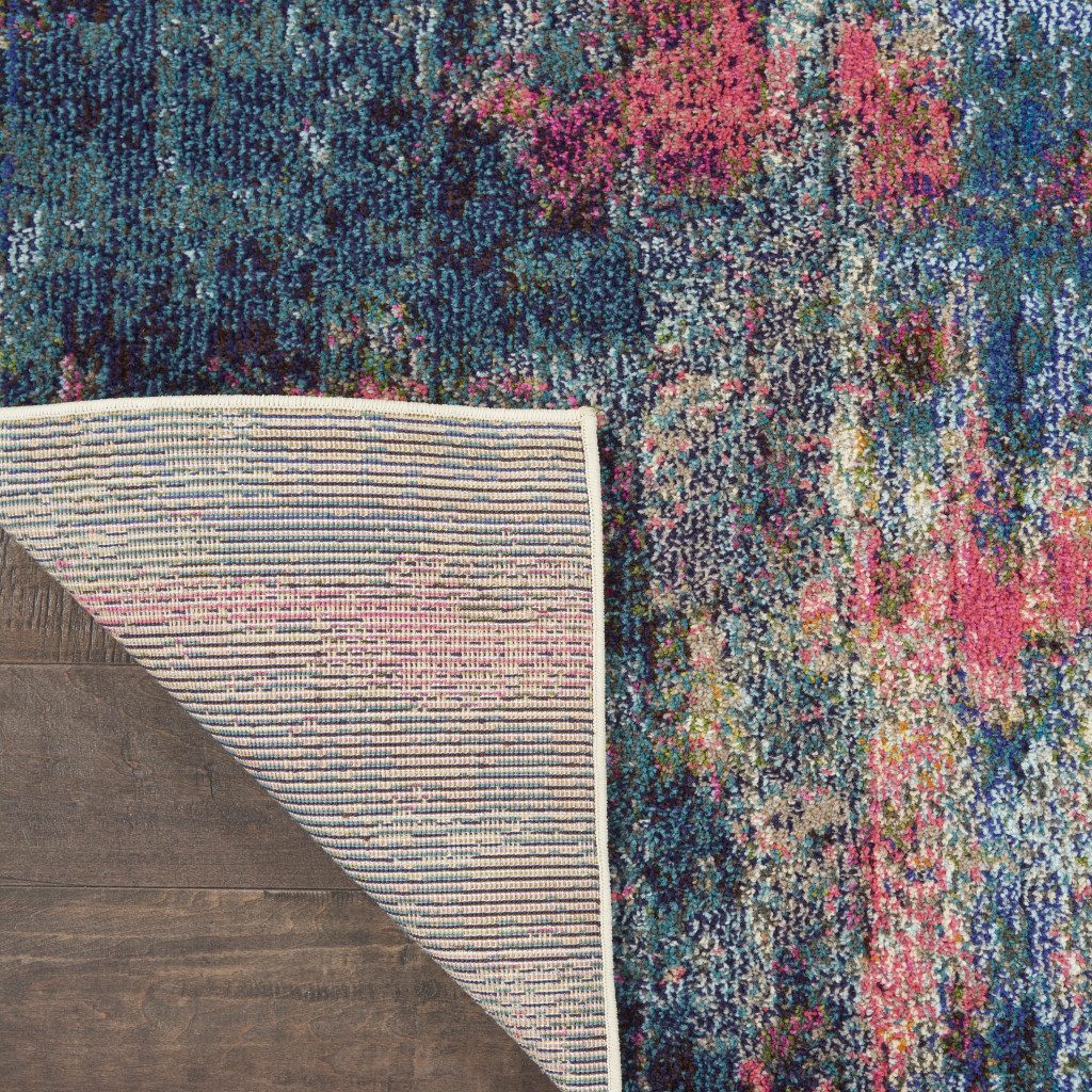 2′ X 4′ Blue And Yellow Abstract Area Rug