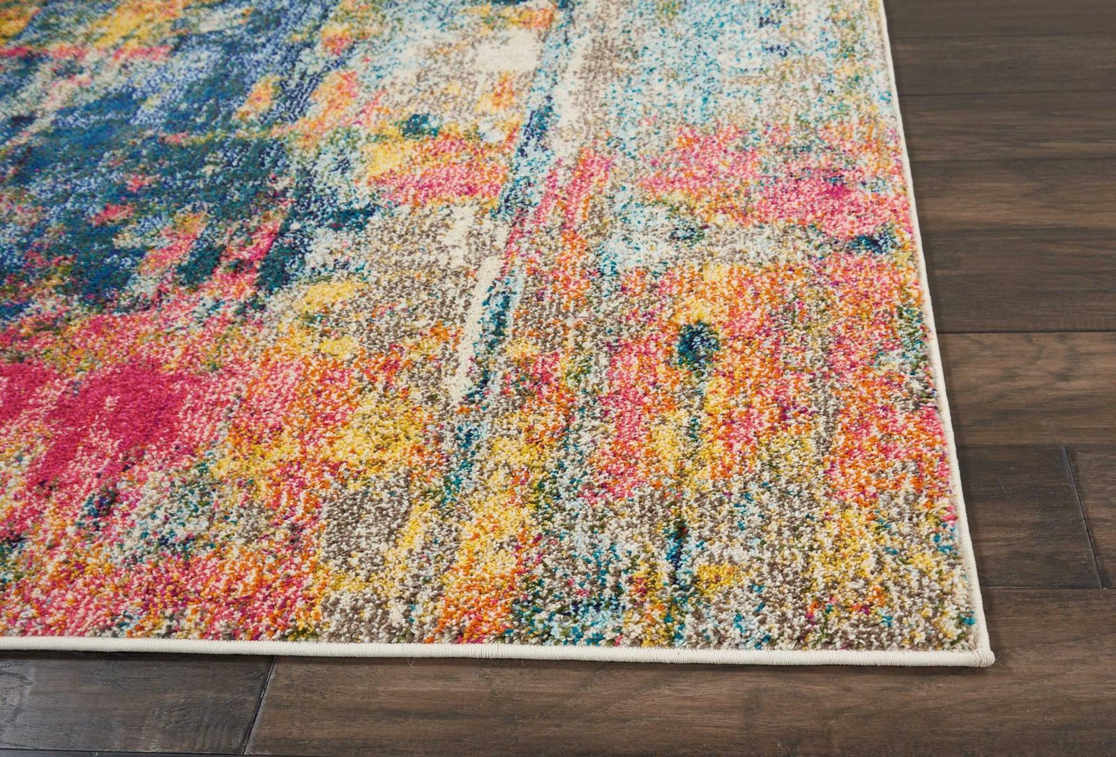 4′ X 6′ Blue And Yellow Abstract Area Rug