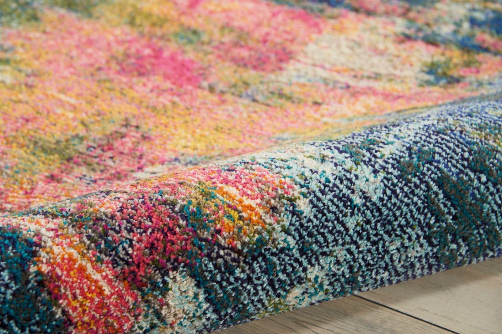 5′ X 7′ Blue And Yellow Abstract Area Rug