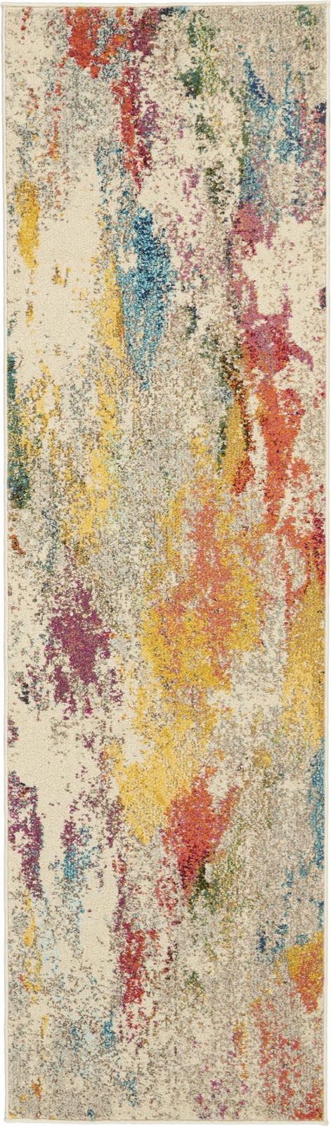 2′ X 6′ Ivory Abstract Area Rug