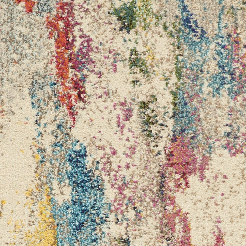 2′ X 6′ Ivory Abstract Area Rug