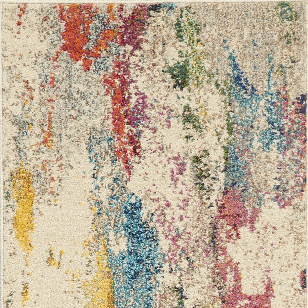 2′ X 6′ Ivory Abstract Area Rug