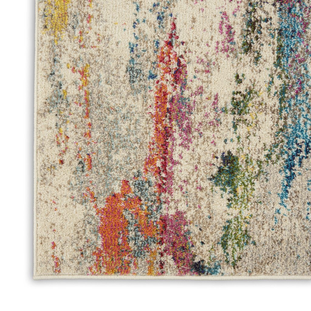 2′ X 6′ Ivory Abstract Area Rug
