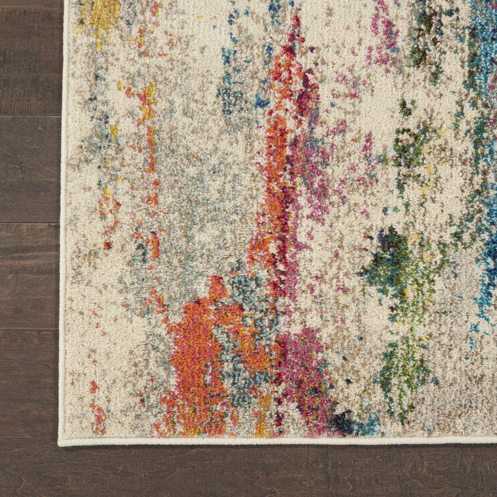 2′ X 6′ Ivory Abstract Area Rug