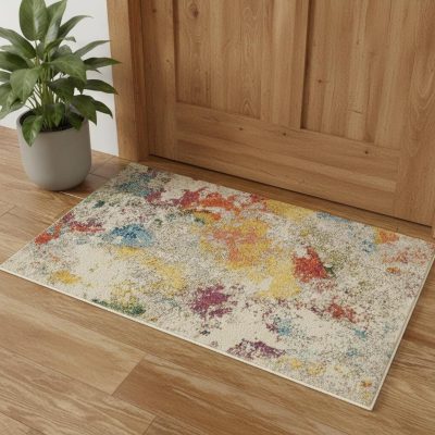 2′ X 4′ Ivory Abstract Area Rug