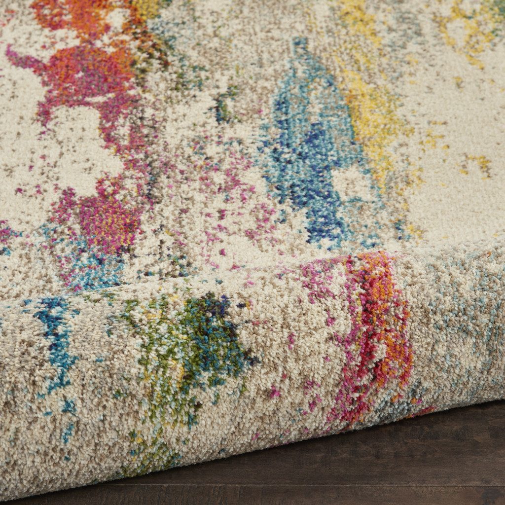2′ X 4′ Ivory Abstract Area Rug