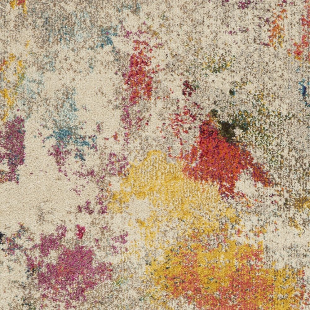 3′ X 5′ Ivory Abstract Non Skid Area Rug